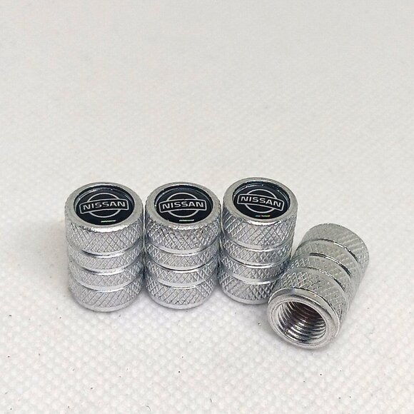 NISSAN TIRE CAPS UNIVERSAL AIR VALVE STEM CAPS 4 INCLUDED PER PACK - Picture 2 of 5